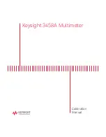 Предварительный просмотр 1 страницы Keysight 3458A Calibration Manual