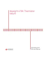 Предварительный просмотр 1 страницы Keysight 478A Operating And Service Manual