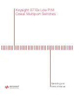 Preview for 1 page of Keysight 8710 Series Operating And Service Manual