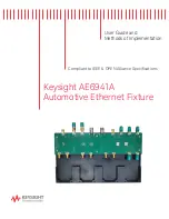 Предварительный просмотр 1 страницы Keysight AE6941A User Manual And Method Of Implementation