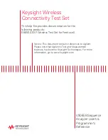 Предварительный просмотр 1 страницы Keysight E6650A EXF User Programming Manual