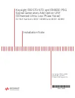 Keysight E8251-60690 Installation Note предпросмотр