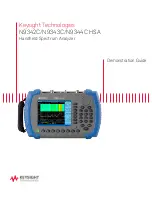 Предварительный просмотр 1 страницы Keysight HSA N9342C Demonstration Manual