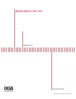 Preview for 1 page of Keysight ixia Application Server Installation Manual