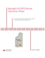 Предварительный просмотр 1 страницы Keysight M1970 Series User Manual