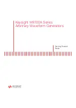 Keysight M8100A Series Getting Started Manual preview