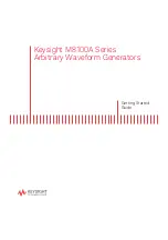 Предварительный просмотр 1 страницы Keysight M8100A Series Getting Started Manual