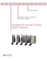 Предварительный просмотр 1 страницы Keysight M9130A Startup Manual