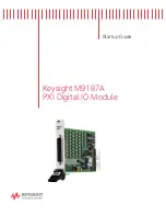 Предварительный просмотр 1 страницы Keysight M9187A Startup Manual