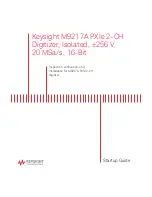 Предварительный просмотр 1 страницы Keysight M9217A PXIe 2-CH Startup Manual