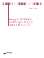 Keysight M9392A Startup Manual preview