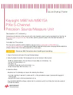 Keysight M9614A Quick Startup Poster предпросмотр