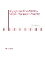 Предварительный просмотр 1 страницы Keysight N4391A Getting Started