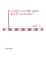 Предварительный просмотр 1 страницы Keysight N4391B Getting Started Manual