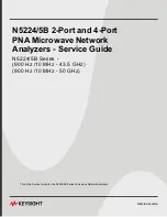 Предварительный просмотр 1 страницы Keysight N5224B Service Manual