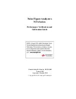 Keysight N8972A Performance Verification And Calibration Manual preview