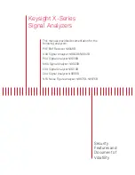 Keysight N8973B Security Features And Document Of Volatility preview