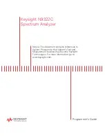 Preview for 1 page of Keysight N9322C Programmer'S Manual