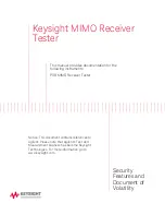 Предварительный просмотр 1 страницы Keysight PXB MIMO Receiver Tester Security Features And Document Of Volatility