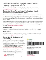 Preview for 8 page of Keysight U1117A Operating Instructions Manual