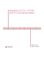 Preview for 1 page of Keysight U1211A User'S And Service Manual