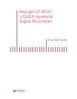 Предварительный просмотр 1 страницы Keysight U1281A Quick Start Manual