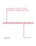 Предварительный просмотр 1 страницы Keysight U1281A Service Manual