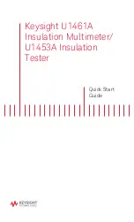 Keysight U1453A Quick Start Manual предпросмотр