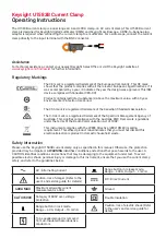 Предварительный просмотр 1 страницы Keysight U1583B Operating Instructions Manual