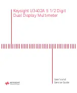 Preview for 1 page of Keysight U3402A User And Service Manual