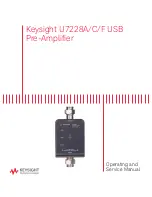 Предварительный просмотр 1 страницы Keysight U7228A Operating And Service Manual