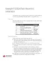 Keysight Y1225A Installation Manual preview