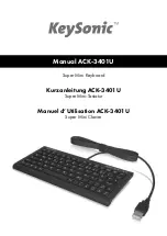 KeySonic ACK-3401U Manual preview