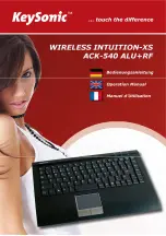 Preview for 2 page of KeySonic ACK-540 ALU+RF Wireless Intuition-XS Operation Manual