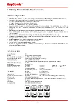 Preview for 3 page of KeySonic ACK-540 ALU+RF Wireless Intuition-XS Operation Manual