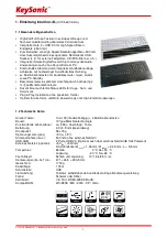 Preview for 3 page of KeySonic INTUITION-XL ACK-5600 ALU+ Operation Manual