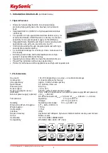 Preview for 7 page of KeySonic INTUITION-XL ACK-5600 ALU+ Operation Manual