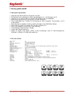 Preview for 3 page of KeySonic KSK-3200 RF Operation Manual