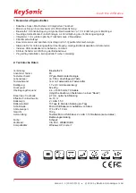 Предварительный просмотр 2 страницы KeySonic KSK-3211 BTM Operation Manual