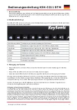 Предварительный просмотр 7 страницы KeySonic KSK-3211 BTM Operation Manual