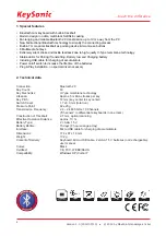 Предварительный просмотр 10 страницы KeySonic KSK-3211 BTM Operation Manual