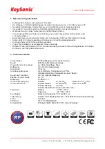 Preview for 2 page of KeySonic KSK-5210 RF Operation Manual