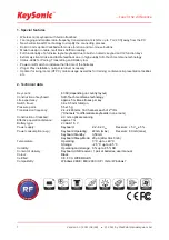 Preview for 8 page of KeySonic KSK-5210 RF Operation Manual