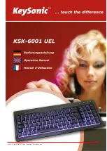 Preview for 1 page of KeySonic KSK-6001 UEL Operation Manual