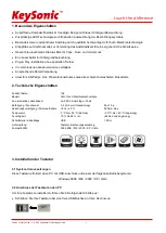 Preview for 3 page of KeySonic KSK-6001 UEL Operation Manual