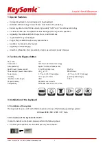 Preview for 5 page of KeySonic KSK-6001 UEL Operation Manual