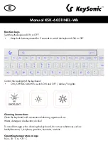 Preview for 8 page of KeySonic KSK-6031INEL-Wh Manual