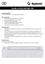 Preview for 9 page of KeySonic KSK-6031INEL-Wh Manual