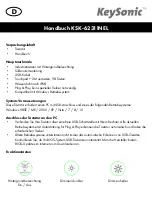 Preview for 8 page of KeySonic KSK-6231INEL Manual