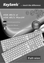 KeySonic KSK-8021 MacUH Operation Manual preview